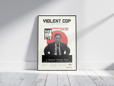 Violent Cop - Cult Classic Minimalist Japanese Movie Poster - Takeshi Kitano