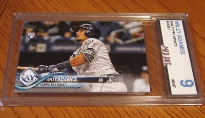 WILLY ADAMES Rookie****2018 TOPPS UPDATE****MINT 9***BREWERS----Mad Dog GRADING - Image 1 of 2