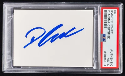 D'Andre Swift Signed Cut PSA/DNA Authentic Chicago Bears - Image 1 of 2