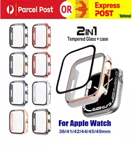 For Apple Watch Ultra 2 9 8 7 6 10 49 45 41 44 Glass Case Cover Screen Protector - Picture 1 of 26