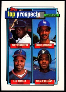 1992 Topps #656 Pemberton, Rodriguez, Tinsley, Williams Top Prospect - Picture 1 of 2