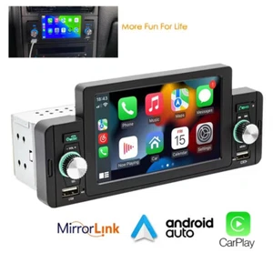 5" Radio de coche 1 Din Apple Carplay Android Auto Pantalla táctil Bluetooth USB - Imagen 1 de 14