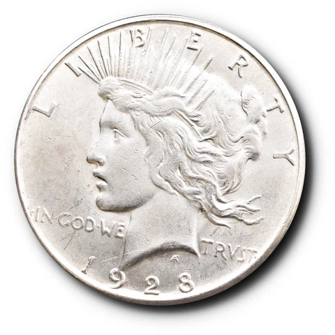 1928-S Peace Dollar Silver  $1 Nice AU Cover