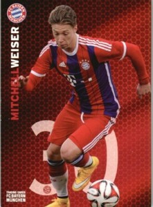 Mitchell Weiser Bavaria Munich Panini Trading Card 51 2015 SF 8438