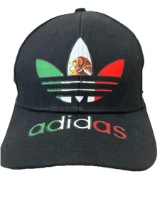 Strapback Mexico Flag Cap Adidas Style Trefoil Logo Side Snap Attachments NWOT - Picture 1 of 8