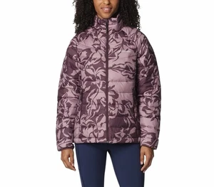 NWT $120 Columbia Powder Lite II Printed Full Zip Jacket Purple Women’s Medium - Picture 1 of 8