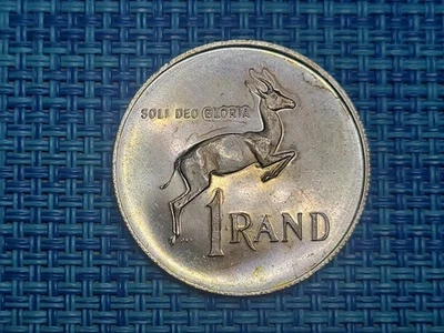🌍 South Africa 1 Rand  1972  KM-88  0.800 Silver Coin 092125-6 - Image 1 of 2