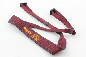 [MINT]  Genuine Nikon F5 Neck Shoulder Strap Red Gold Embroider From JAPAN - Picture 1 of 8