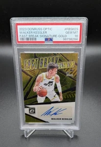 Walker Kessler 2023 Donruss Optic Signatures Fast Break Gold Auto /10 PSA 10 - Bild 1 von 6