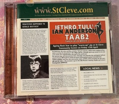 Ian Anderson Jethro Tull TAAB2 CD 2012 Chrysalis Progressive Rock Folk 54 Min Foto 1 de 4
