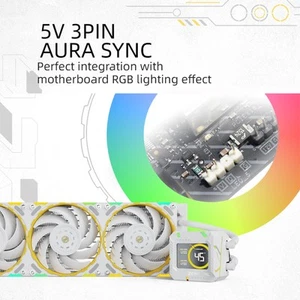 Yeston Zeus Liquid Freezer CPU Cooler For Desktop With LCD Monitor Screen Fan CB - Afbeelding 1 van 13