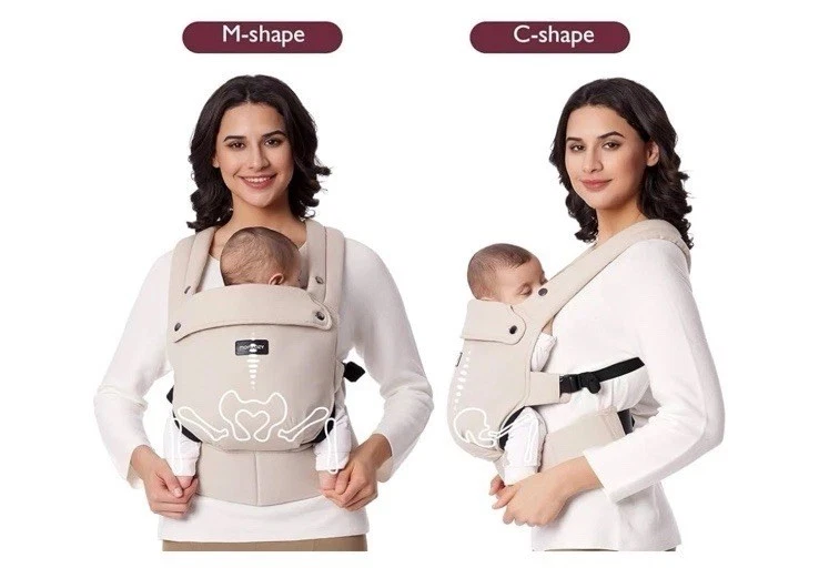 Porta-bebês Momcozy 3-24 meses cor cáqui novo em folha - Imagem 1 de 4