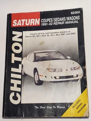 Chilton 62300 Saturn Coupés Sedanes Vagones 1991-2002 Manual de Reparación para Todos los Modelos Foto 1 de 4