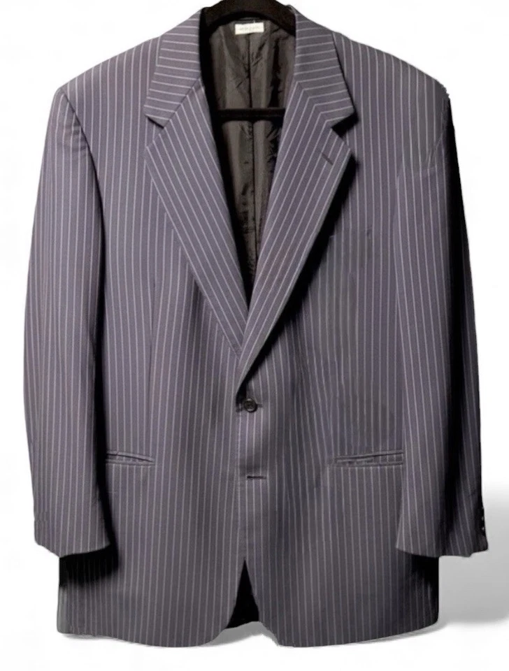 Blazer Traje Chaqueta Brioni Battaglia Super 180’s Lana Azul Rayas Italia 44 R Leer Foto 1 de 4
