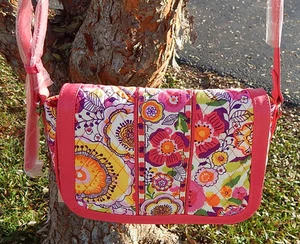 Vera Bradley Crosstown Umhängetasche in Clementine mit Besatz - Neu mit Etikett & Rauchfrei Zuhause - Bild 1 von 5