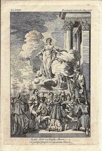 Antike Gravur, London Magazine 1766 Frontispiz - Bild 1 von 1