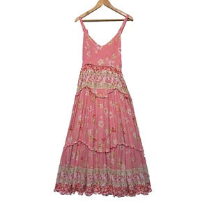Ally Maxi Dress Size 10 Pink Floral Boho Sleeveless - Picture 1 of 10