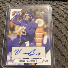 2021 Pro Set College Football #PS-HB1 Hank Bachmeier Autographs Auto AU RC 1BI