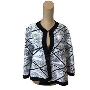 Joseph Ribkoff Black-White Jacket Style 184800 Size 10 - Picture 1 of 7