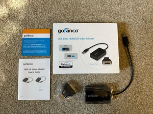 gofanco USB 3 to HDMI/DVI External Graphics Video Adapter Mac/Windows – USB3HDMI - Photo 1/1