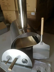 Horno de pizza portátil al aire libre camping piernas plegables madera pellets de acero inoxidable - Imagen 1 de 10