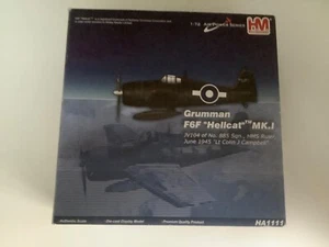 HobbyMaster HA1111 1:72 F6F-5 Hellcat MkI 885 Sqn HMS Ruler Lt Colin Campbell - Picture 1 of 8