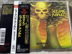 NUCLEAR ASSAULT Survive JAPAN CD 25DP 5179 1988 OBI s13065 - Picture 1 of 7