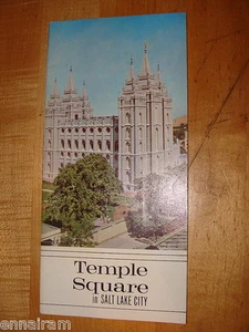 Mormon Temple Square Salt Lake City Utah folleto Iglesia de los Santos de los Últimos Días - Imagen 1 de 1