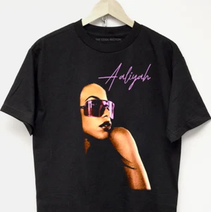 AALIYAH T-SHIRT Vintage Rap Tee Hip Hop Grafik Musik Merch Tupac Biggie R&B Y2K - Bild 1 von 3