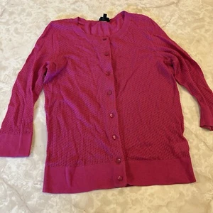 Suéter tejido Talbots Pointelle para mujer talla MEDIANA rosa - Imagen 1 de 4