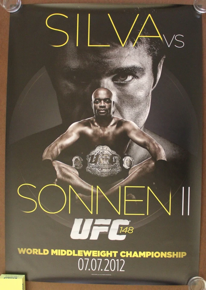 Official UFC 148 LE Anderson Silva vs Sonnen 2 Poster 27x39 (Near Mint) - Image 1 of 1