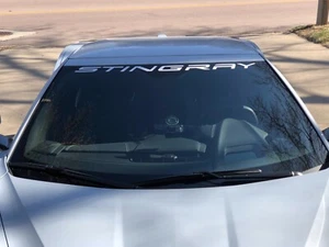 "Pegatina calcomanía de vinilo bandera para parabrisas Corvette C8 STINGRAY 40" - Imagen 1 de 11