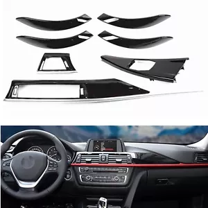Tapicería interior plateada de la consola central del coche para BMW Serie 3 4 F30 F31 F34 M Sport - Imagen 1 de 6