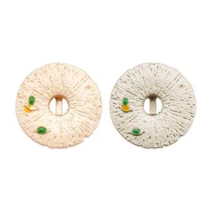 5Pcs Metal Lotus Leaf Button, Decorative Round Button for Clothing & DIY Crafts - Picture 1 of 5