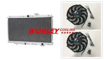 Aluminum radiator + fan for HONDA Prelude 2.2L1997-2001 & ACCORD CD 1993-1997 MT Foto 1 de 4