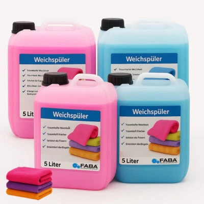 Weichspüler 4 x 5 L im Kanister (2xblau, 2xrosa) - Bild 1 von 2