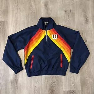 Forever 21 Wilson Windbreaker Jacket Women’s Zip Up Blue Size Small - Picture 1 of 11