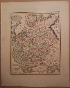 JOHN CARY MAP OF RUSSIA IN EUROPE 1813 FROM HIS New Elementary Atlas - Picture 1 of 1