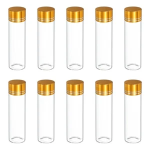 Mini botellas de vidrio con tapas de 10 piezas, frascos pequeños de vidrio transparente de 15 ml - Imagen 1 de 7