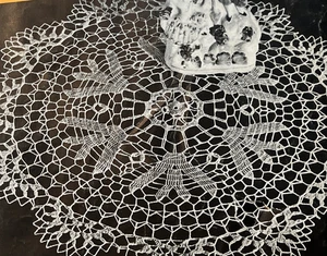 Vintage 1948 Royal Society Crochet Pattern 9126 TATTED LACE DOILY 21"  - Picture 1 of 1