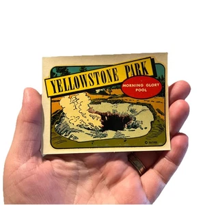 Vintage National Park Yellowstone Auto Decal 3x4 Morning Glory Haynes - Picture 1 of 1