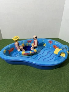 Swimming Pool Take A Dip Ceramic Chip Dip Serving Set Vintage Summer Stock 1999 - Picture 1 of 6