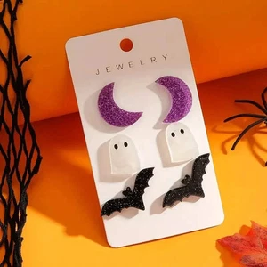 3 Paar: Retro Halloween Ohrringe - Bild 1 von 4
