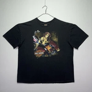 Camisa Harley-Davidson 2015 - Pinup Girl - negra - gráfico enorme - 3XL para hombre - Imagen 1 de 6