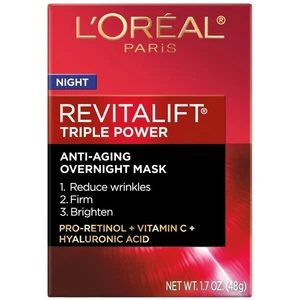 L'Oreal Revitalift Triple Power Anti-Aging NACHT Nachtmaske fest 1,7 Unzen Neu im Karton - Bild 1 von 3