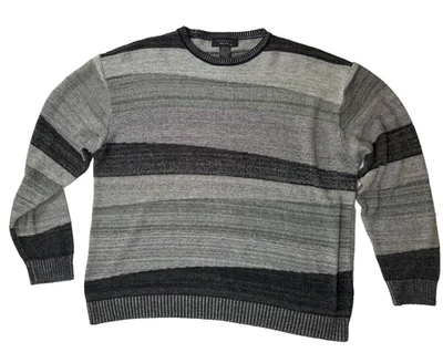 Мужской винтажный свитер 90-х Toscano сделано в Италии серый черный XL абстрактный геометрический - Изображение 1 из 4