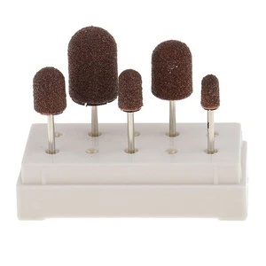 5 Stück Pediküre Schleifen Caps Dorn Bohrer Kallus Nagel Oberfläche Datei - Picture 1 of 7
