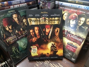 Pirates Of The Caribbean - 1,2,3 DVD Lot - Johnny Depp - Walt Disney DVD Bundle - Picture 1 of 7