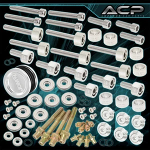 For Acura B-Series Cam Cap/Cup/Header/M6 Fender/Valve Washers Kit Silver - Picture 1 of 6