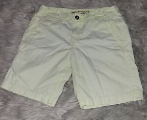American Eagle Bermuda Shorts Womens 30 Yellow Flat Front Pockets
